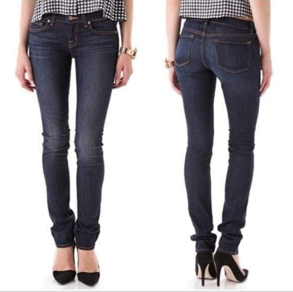 NEW J Brand Pencil Leg The Leo Jeans Dark Vintage Blue Super Skinny Tall Summer - Picture 8 of 14
